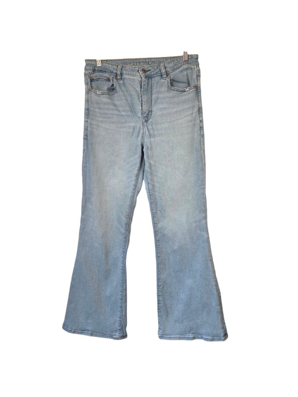 American Eagle Super High-Rise Flare Jeans Light Wash Size 12